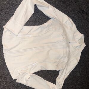 Lululemon White Zip-Up Jacket size 6